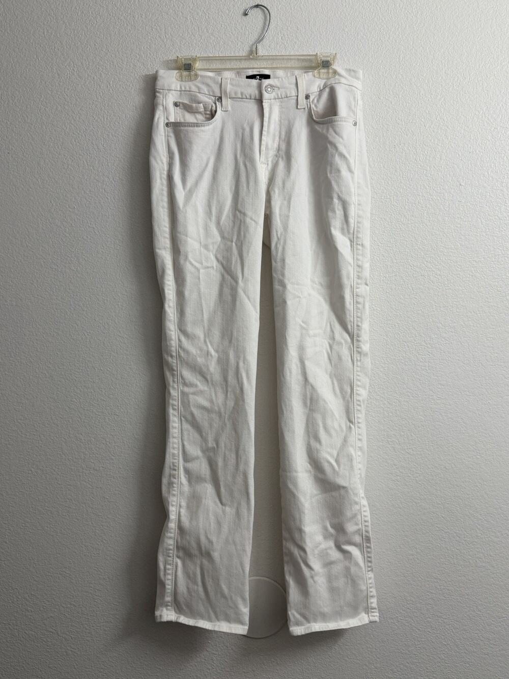 7 For All Mankind Kimmie Straight Jeans Women’s Size 32 White